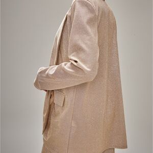PrettyLittleThing Shimmering Beige Blazer